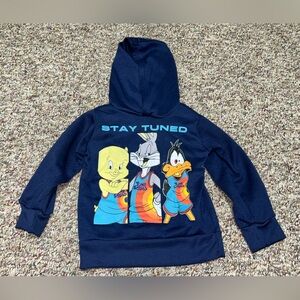 Boys girls, 2T hoodie‎ Navy Blue Cartoon Character Hoodie Space Jam